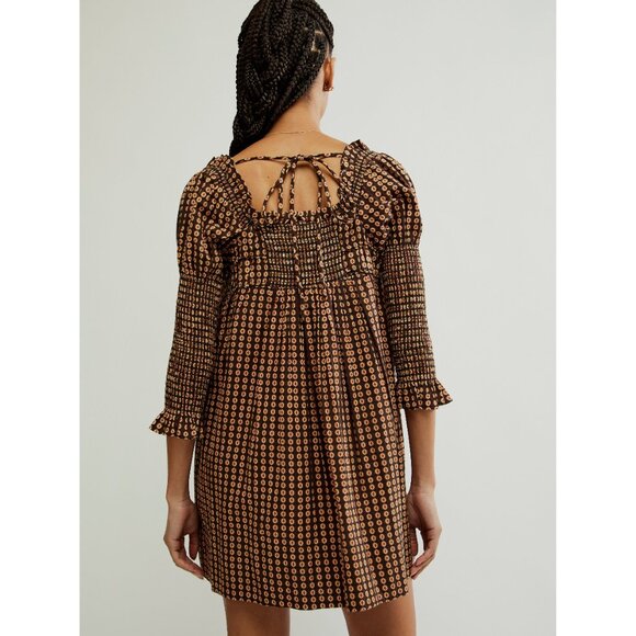 Free People Black and Brown Mini Dress - Picture 6 of 14